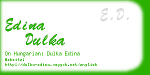 edina dulka business card